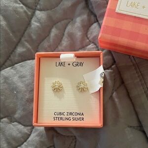Gold Cubic Zirconia Earrings